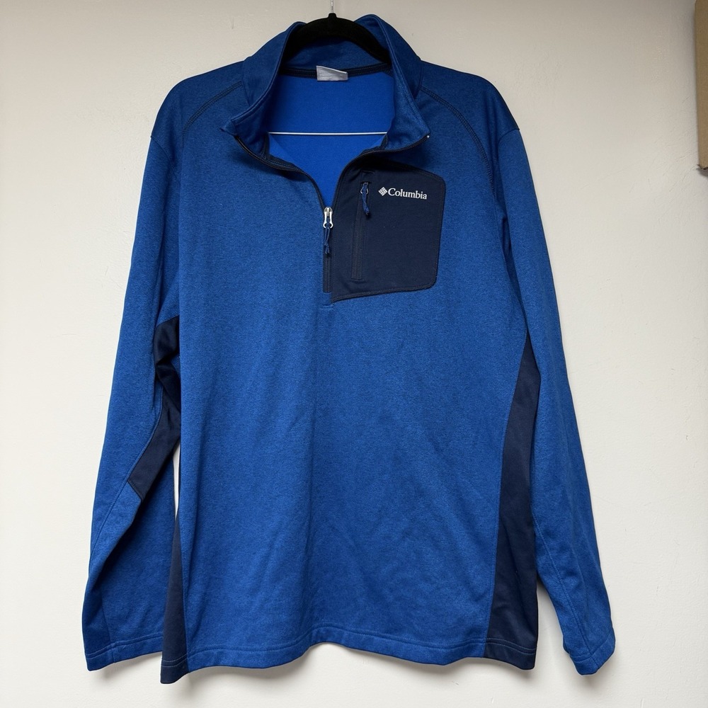 Columbia Men's Blue 3/4 Zip Pullover Jacket Size XL